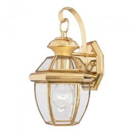 188-10734 Nicoletta LED Outdoor Small Wall Lantern Polished Brass 