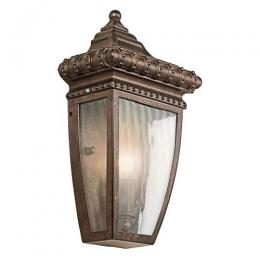 190-10848 Vento LED Outdoor Period Half wall Lantern Brushed Bronze 