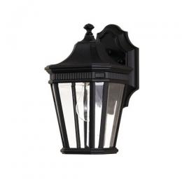 184-10865 Cottone LED Outdoor Period Small Wall Lantern Black 