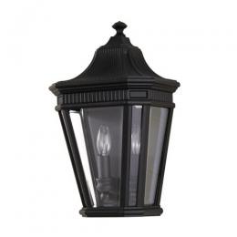 184-10866 Cottone LED Outdoor Period Half Wall Lantern Black 