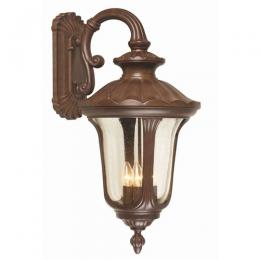 166-10896  LED Outdoor Period Large 4 Light Wall Lantern Bronze Patina 