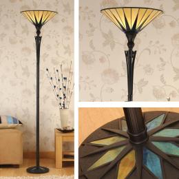 363-11098 Domenico LED Tiffany 1 Light Uplighter Floor Lamp 