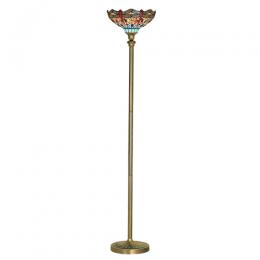 741-1153 Dragonetti LED Tiffany Floor Lamp Antique Bronze 