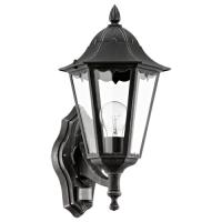 163-11680  LED Outdoor PIR Wall Light Black Sliver