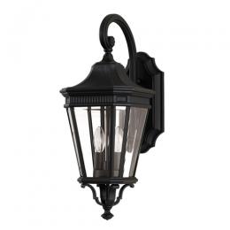 184-12694 Cottone LED Outdoor Period Medium Wall Lantern Black 