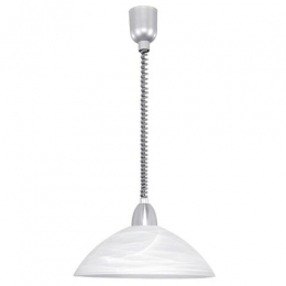 158-3034  LED Rise and Fall Pendant Light Nickel Frosted 