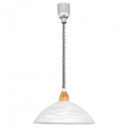 158-3035  LED Rise and Fall Pendant Light Beech and Silver 