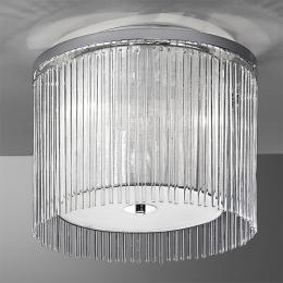 211-4156 Ercoli LED 3 Light Chrome Ceiling Light with Delicate Glass Rods 
