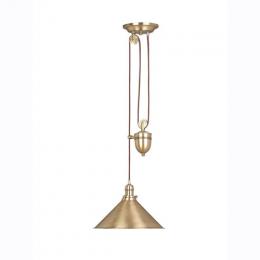 180-4295 Portelli LED Rise and Fall Pendant Light Antique Brass 