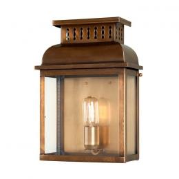 180-5124 Vittorio LED Period Outdoor Half Wall Lantern Antique Brass 