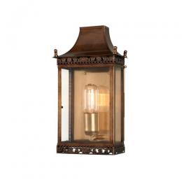 180-5129 Reginato LED Outdoor Period Half Wall Lantern Aged Brass 