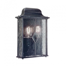 181-5310 Verratti LED Period Outdoor Half Wall Lantern Black Silver 