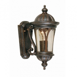 180-8041 Nencini LED Small Outdoor Wall Lantern Weathered Bronze Patina 