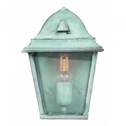 180-8129 Santori LED Outdoor Period Half Wall Lantern Verdigris 