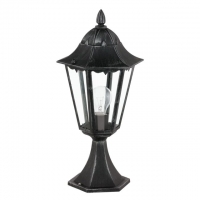 163-9690  LED Outdoor Pedestal Lamp Black Silver