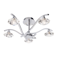 734-10445 Lusardi LED 5 Light Ceiling Light Polished Chrome