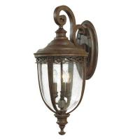 184-10623 Enrici LED Large Outdoor Wall Lantern British Bronze