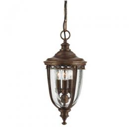 184-10628 Enrici LED Medium Pendant Lantern British Bronze 