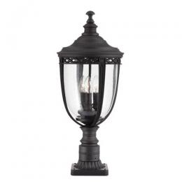 184-10640 Enrici LED Large Outdoor Pedestal Black 