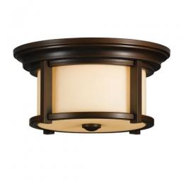 184-10658 Merini LED Outdoor Flush Mount Soffit Light Heritage Bronze 