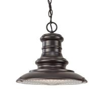 184-10715 Redolfi LED Outdoor Medium Pendant Lantern Bronze Black Finish