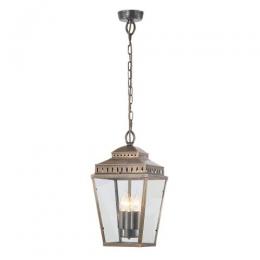 180-10736 Mancini LED Outdoor Period Pendant Lantern Aged Brass 