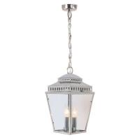 180-10738 Mancini LED Outdoor Period Pendant Lantern Polished Nickel