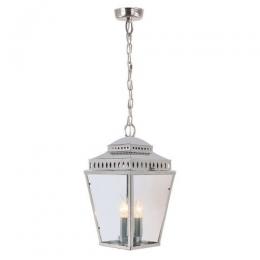 180-10738 Mancini LED Outdoor Period Pendant Lantern Polished Nickel 