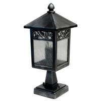 180-10827 Vivaldi LED Outdoor Period Pedestal Lantern Black Sliver