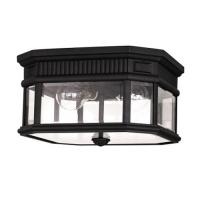 184-10867 Cottone LED Outdoor Period Flush Ceiling Light Black