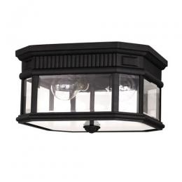 184-10867 Cottone LED Outdoor Period Flush Ceiling Light Black 