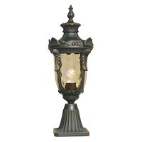 180-10890 Pellegrino LED Outdoor Period Medium Pedestal Wall Lantern Old Bronze