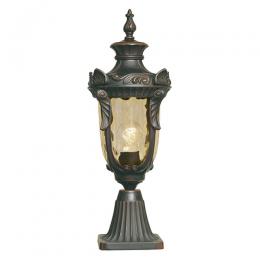 180-10890 Pellegrino LED Outdoor Period Medium Pedestal Wall Lantern Old Bronze 