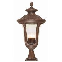 166-10898  LED Outdoor Period Large Pedestal Bronze Patina