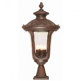 166-10898  LED Outdoor Period Large Pedestal Bronze Patina 