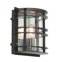 182-10914 Strada LED Outdoor Half Wall Lantern Black 