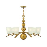 186-11360 Ziani LED 7 Light Ceiling Light Vintage Brass