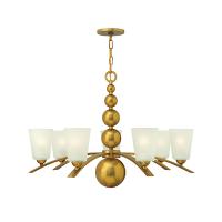 186-11360 Ziani LED 7 Light Ceiling Light Vintage Brass