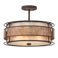 188-11393 Larini LED Semi Flush Ceiling Light Renaissance Copper