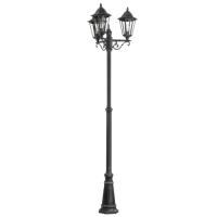 163-11677  LED Outdoor 3 Headed Post Lamp Black Silver
