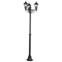 163-11703  LED Outdoor 3 Headed Post Lamp Black