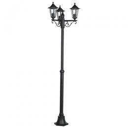 LED Outdoor 3 Headed Post Lamp Black 