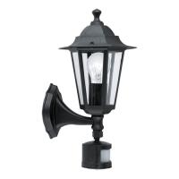 163-11708  LED Outdoor PIR Wall Light Black