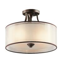 172-11991  LED 3 Light Semi Flush Ceiling Light Bronze