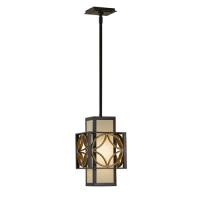 184-11999 Razzi LED 1 Light Pendant Heritage Bronze and Parisienne Gold