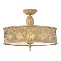 186-12040 Cardini LED 3 Light Large Flush Ceiling Light Brushed Champagne