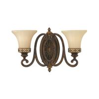184-12078 Dorigo LED 2 Light Wall Light Walnut Finish