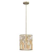 186-12092 Geraci LED 1 Light Pendant Sliver Leaf