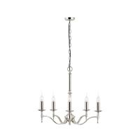 365-12482 Serena LED 5 Light Pendant Ceiling Light Polished Nickel