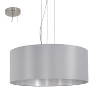 158-12668  LED 3 Light Pendant Ceiling Light Satin Nickel Grey